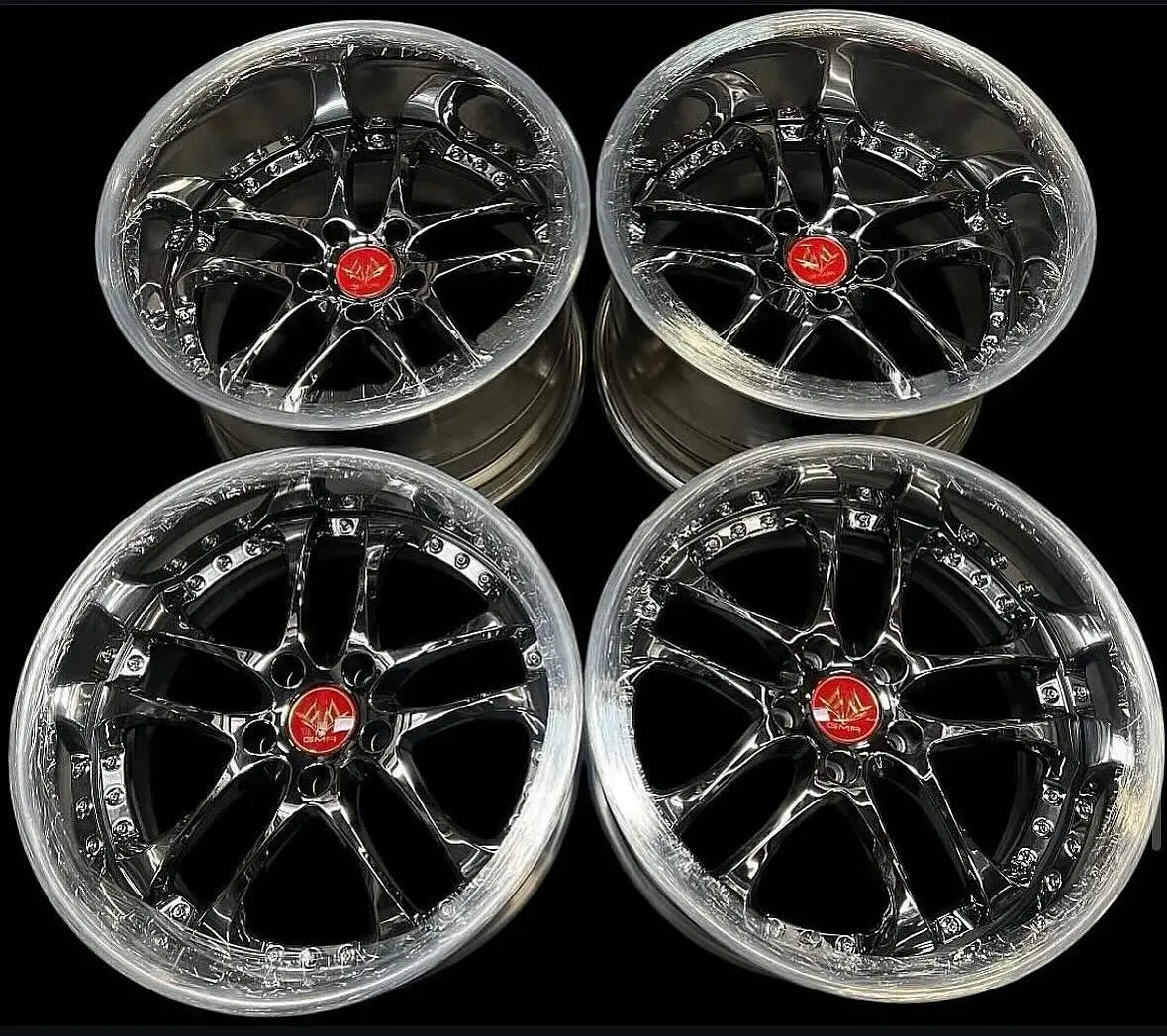 18-inch GMR Caesar vacuum-chrome alloy wheels — 5x114.3 bolt pattern, final set available
