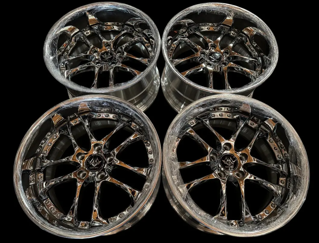 18-inch GMR Caesar Alloy Wheels in Real Chrome Finish – 5x114.3 Bolt Pattern