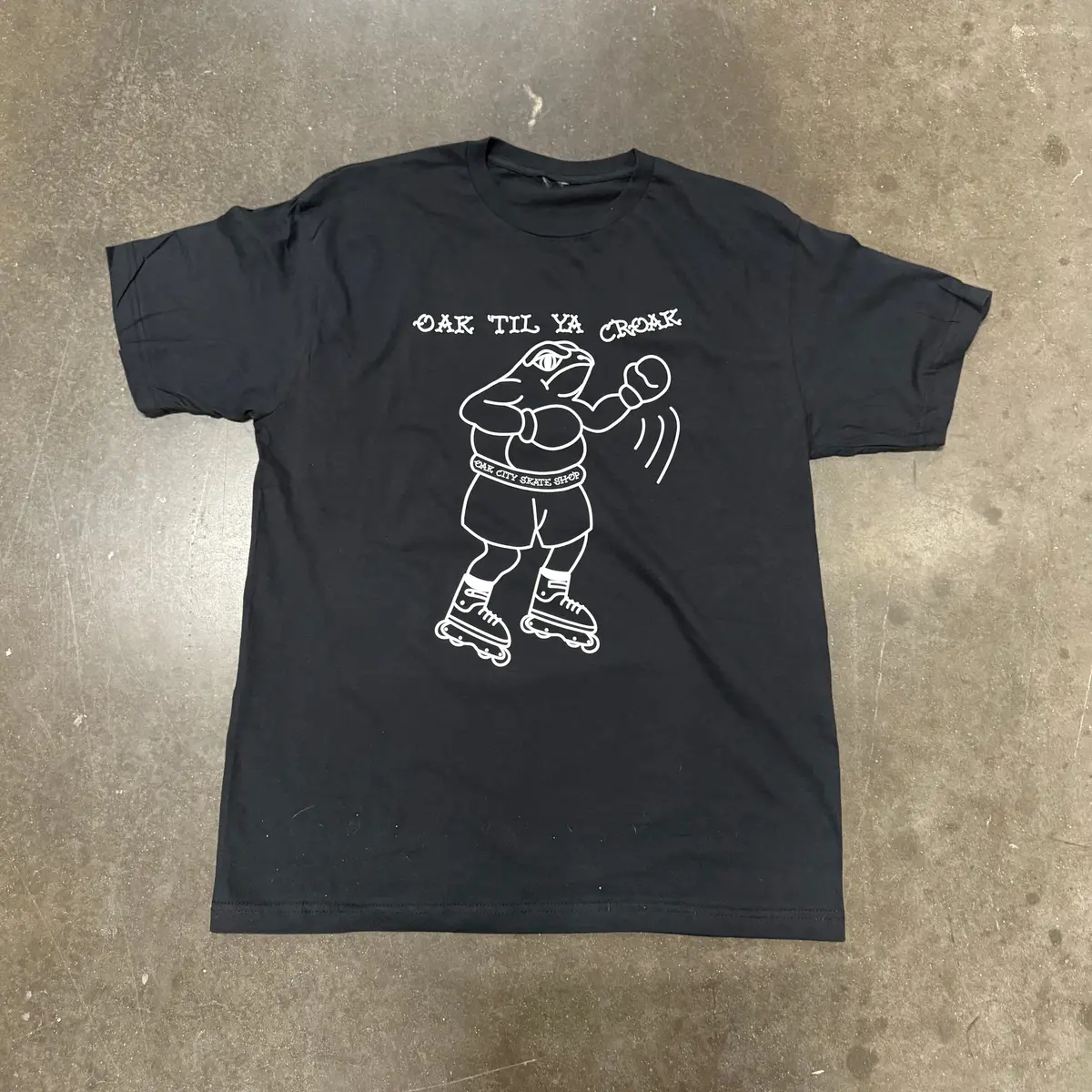 Oak City Inline Skate Shop - Frog Tee - Black 1