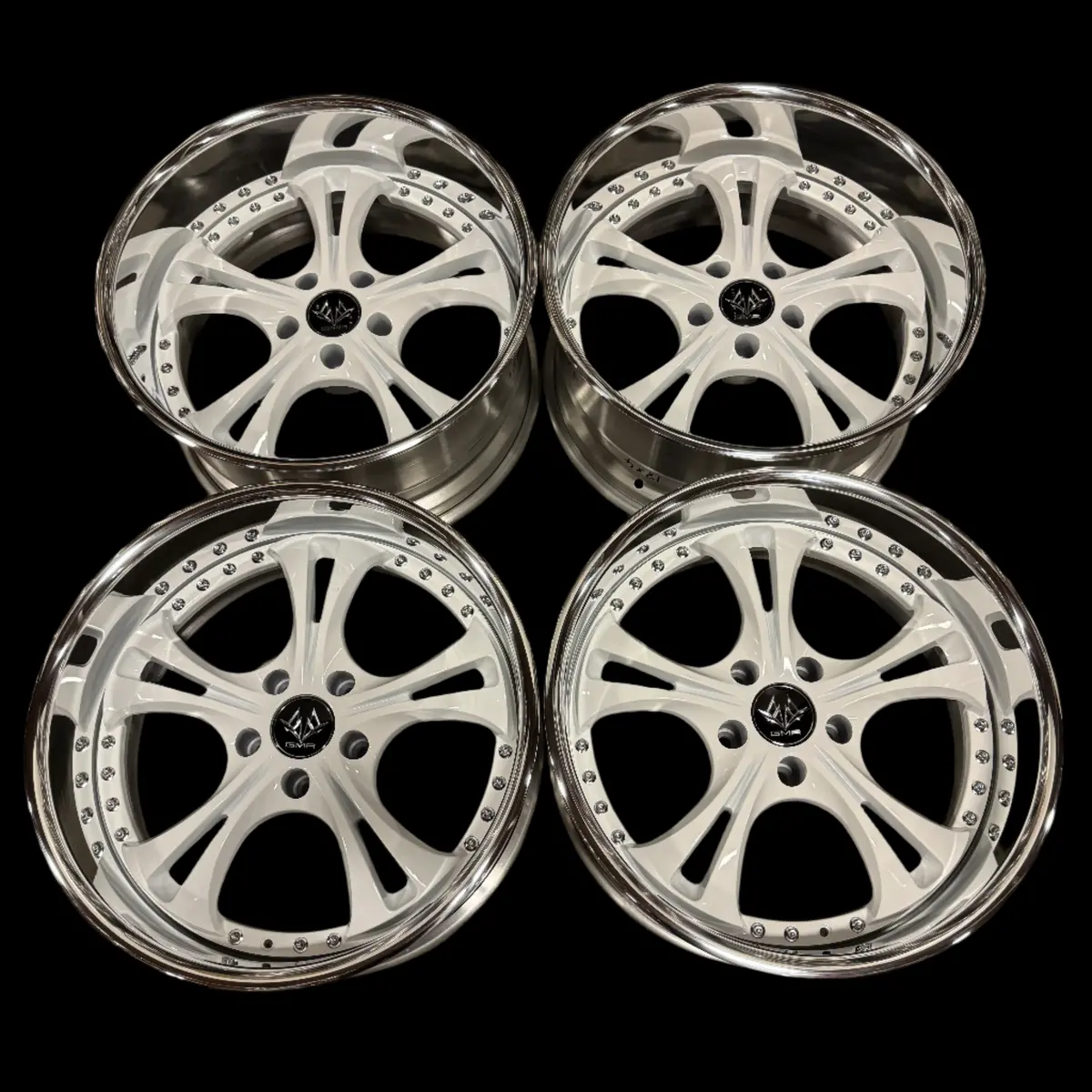 18-Inch GMR Fleur Gloss White Alloy Wheel with 5x100 Bolt Pattern