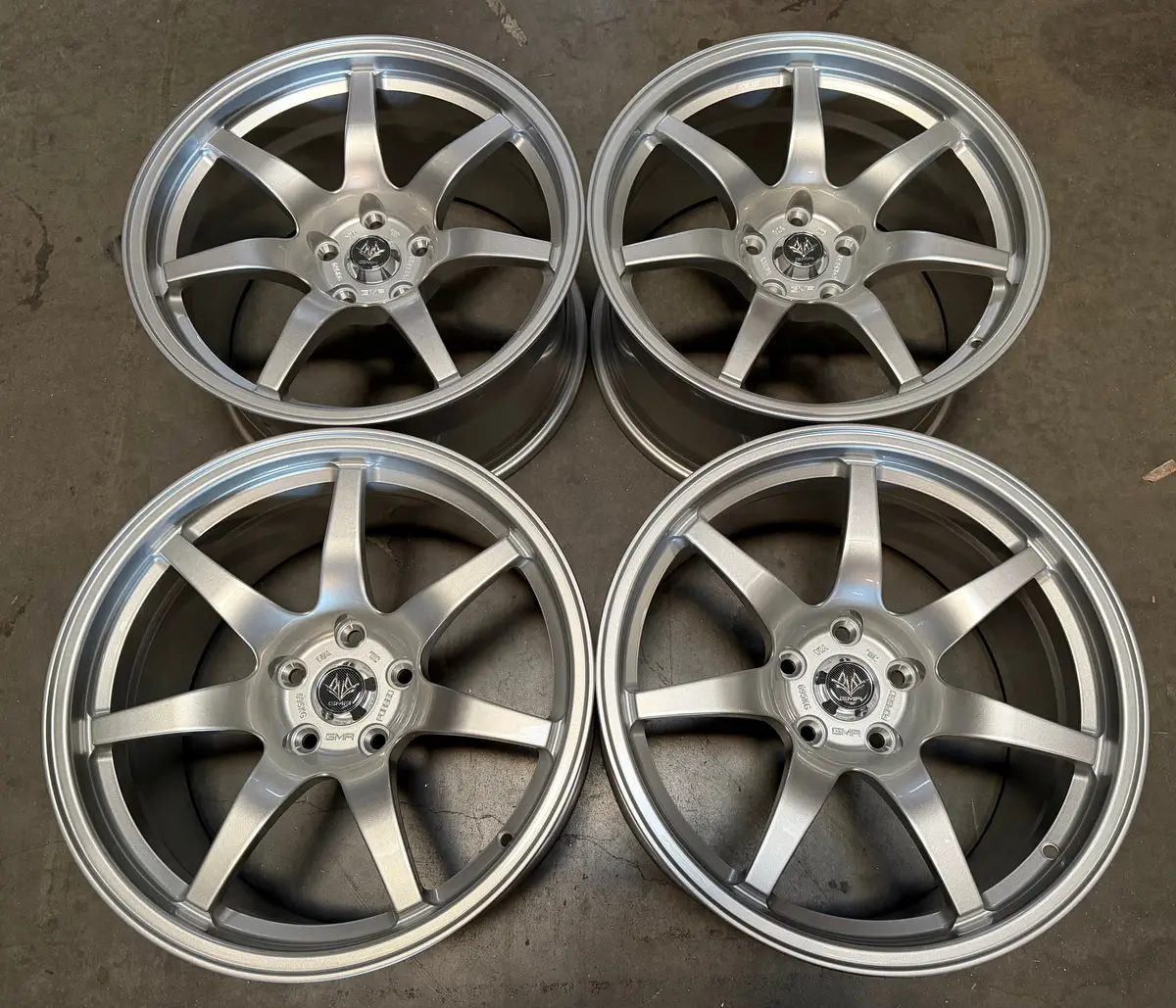 18-Inch GMR C1 Forged Alloy Wheels – 5x114.3 Bolt Pattern, Silver Finish