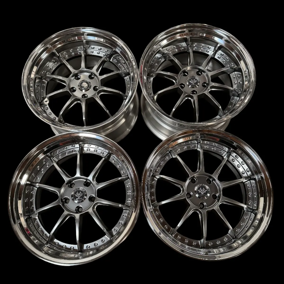 GMR Knight 19" Hyper Black Alloy Wheels – 5x114.3 Bolt Pattern, Fresh 2025 Design