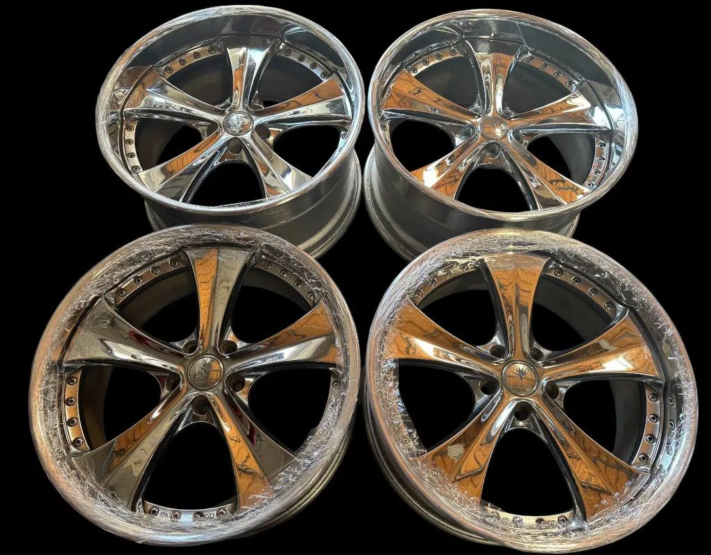 20-inch Weds Ratzinger Alloy Wheels – 5x114.3 Bolt Pattern, Chrome Plated
