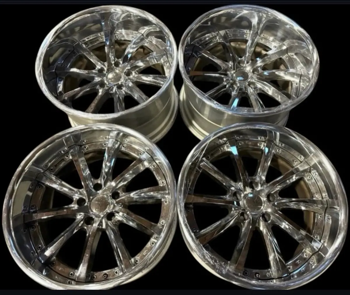 19-inch Weds Vishnu alloy wheels featuring a 5x114.3 bolt pattern and sleek raw polish finish