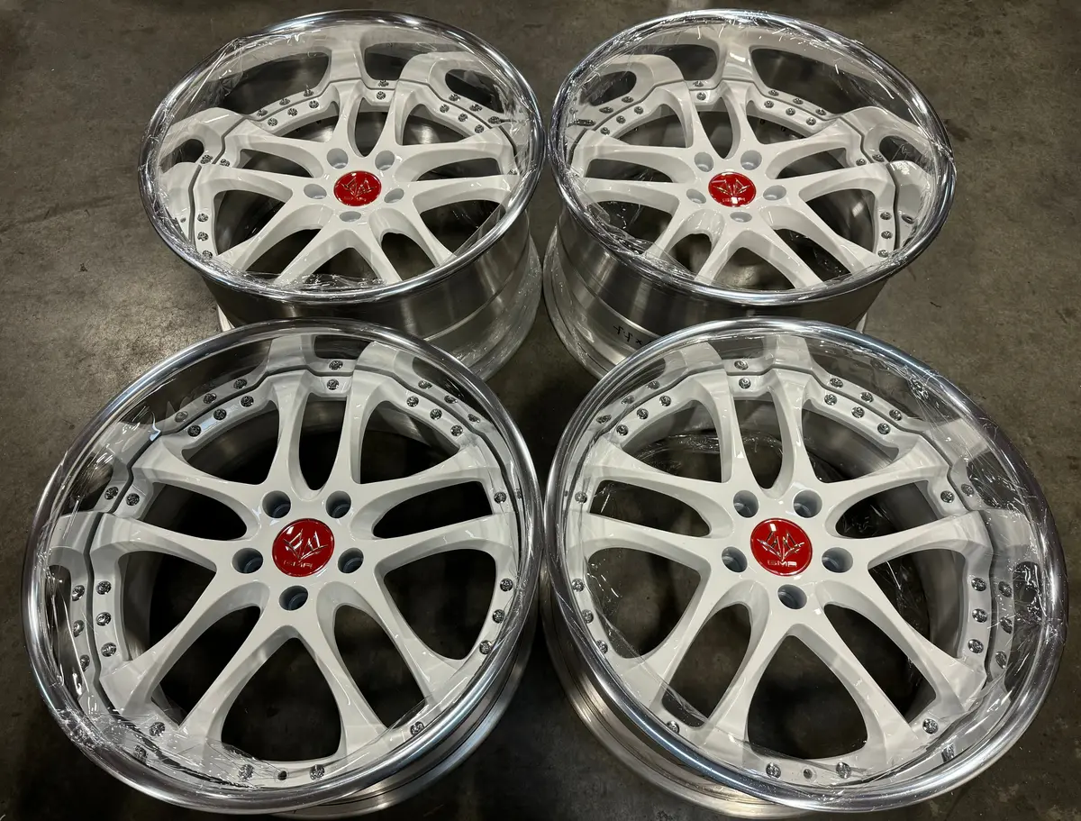 19-Inch GMR Caesar Reverse White Alloy Wheels – 5x114.3 Bolt Pattern