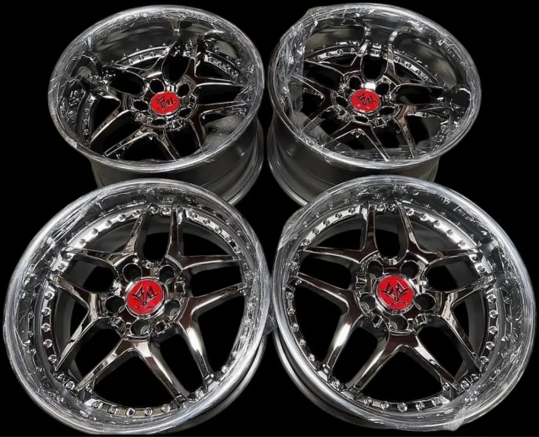 18-Inch GMR Evoke Alloy Wheels — 5x114.3 Bolt Pattern with Vacuum Chrome Finish (Refurbished)