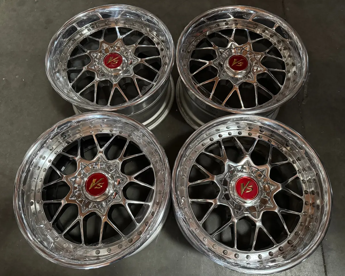17-Inch Work VS-X9 Alloy Wheels – Polished Finish, Compatible with 4x114.3 and 5x114.3 Bolt Patterns