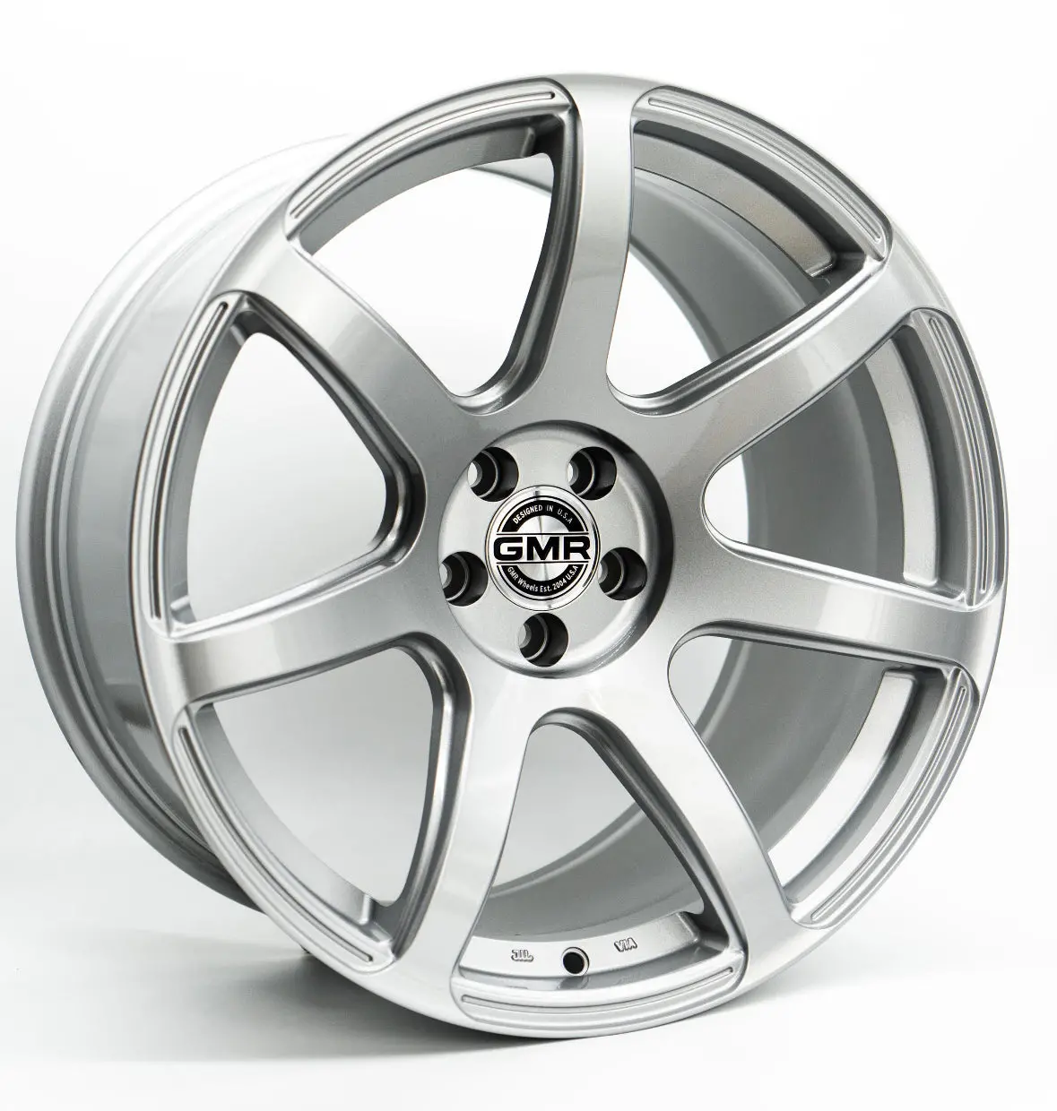 18" GMR-06 Silver Alloy Wheels – Set of 2, 5x100 Bolt Pattern, 18x10.5J Offset +12mm