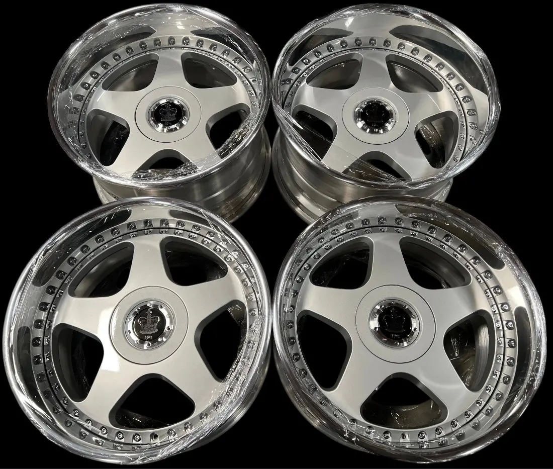 19" GMR King Reverse Silver Alloy Wheel – 5x114.3 & 5x120 Dual Bolt Pattern