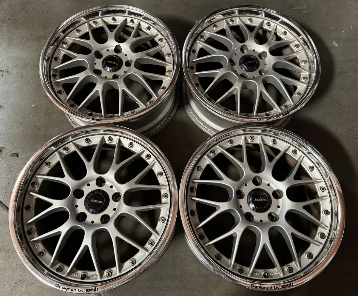 17-Inch Weds ERM Alloy Wheels — 5x114.3 Bolt Pattern, Sleek Silver Finish