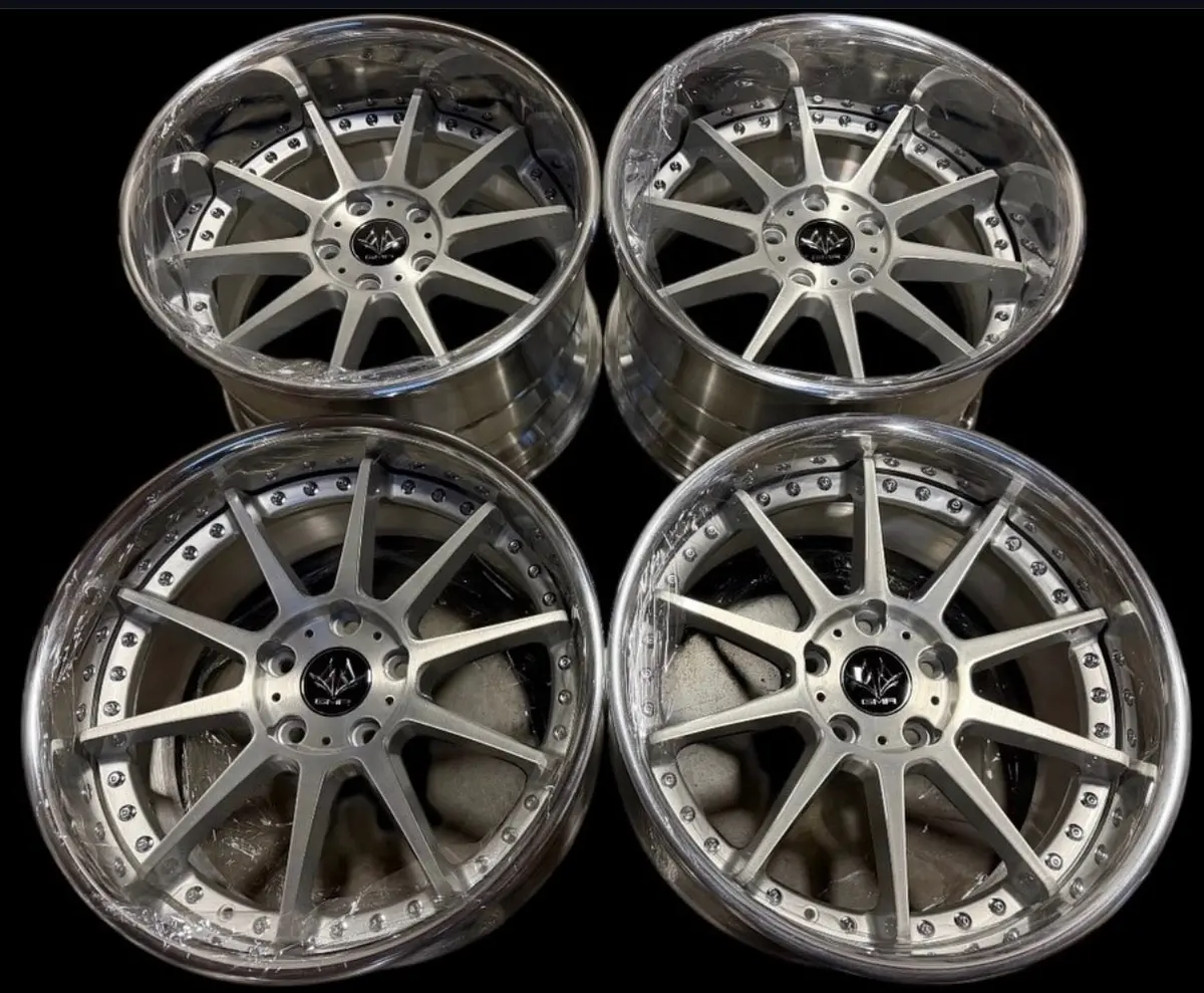 18" GMR Zion Silver Brushed Alloy Wheels – 5x114.3 Bolt Pattern, In-Stock Sets