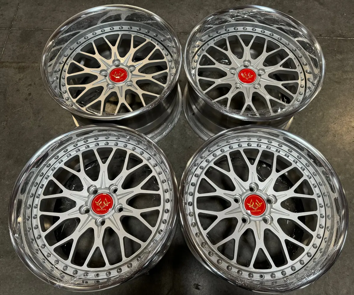 18" GMR Forged Alloy Wheels in Raven Silver – Custom-Built, 5x114.3 Bolt Pattern