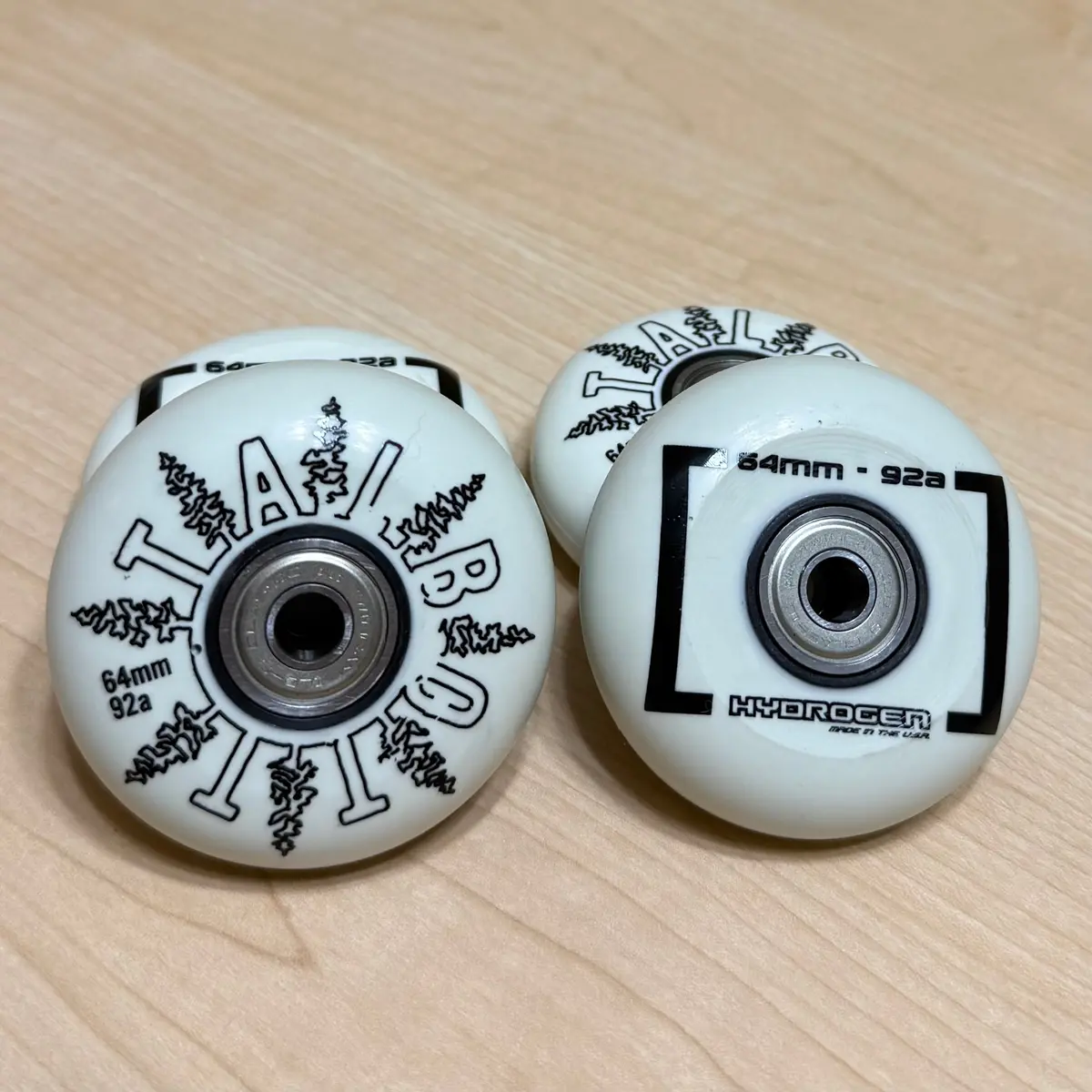 Rollerblade Hydrogen Blank Cameron Talbott Pro 64Mm 92A Wheels With Bearings (4Pack) 1