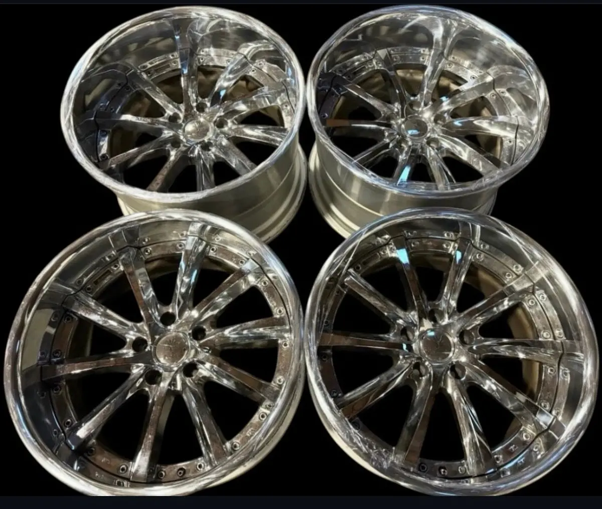 18-inch Weds Vishnu Alloy Wheels with 5x114.3 Bolt Pattern and Raw Polish Finish