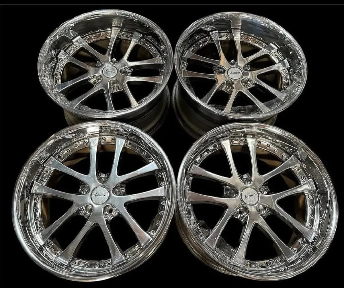 19" Weds LXZ Concave Alloy Wheels – Raw Polish, 5x114.3 Bolt Pattern