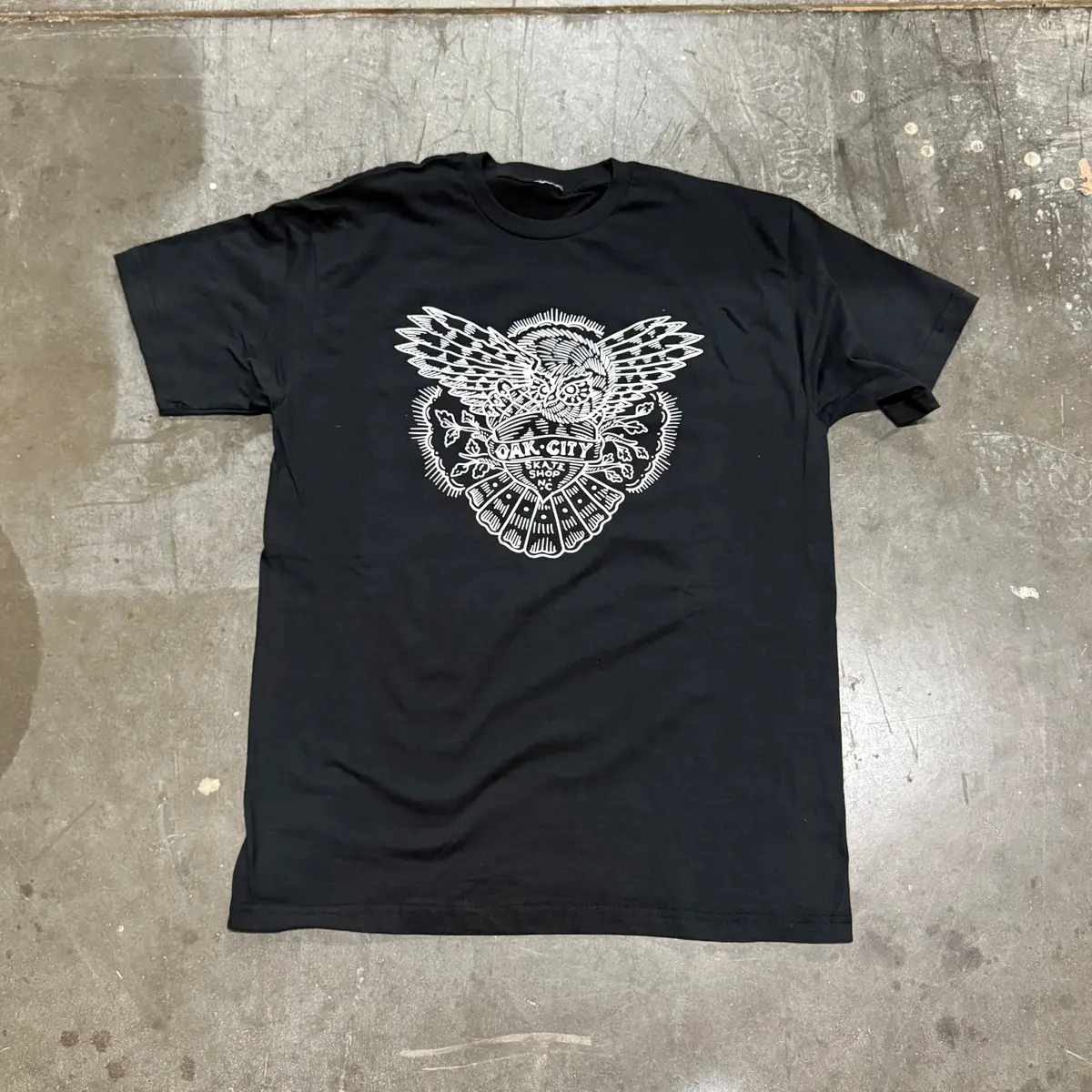 Oak City Inline Skate Shop Owl Tee (Black) 1