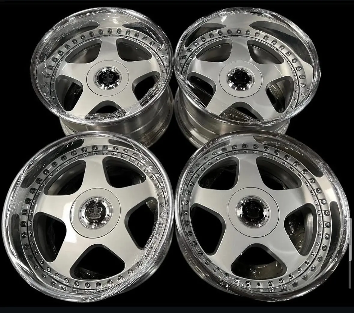 18-Inch GMR King Alloy Wheel — 5x100 & 5x114.3 Bolt Pattern, Silver Finish