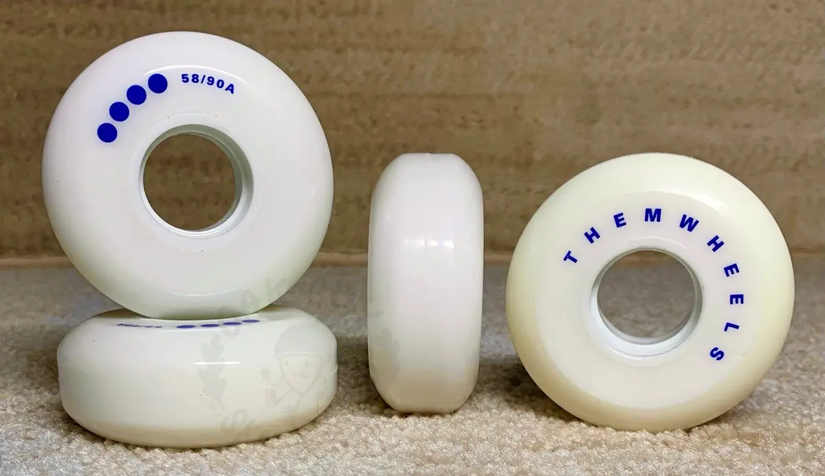 Them Stock Team Wheel 58Mm 90A (4 Pack)- Yellowing Urethane - Deal Pricing! 2