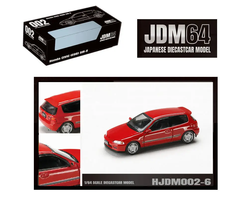 Hobby Japan 1/64 Honda Civic (Eg6) Sir-Ii – Milano Red – Jdm64 1