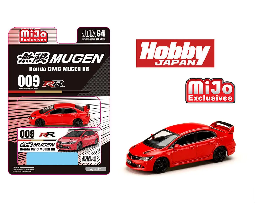 (Coming Soon) Hobby Japan 1/64 Honda Mugen Civic Rr (Fd2) – Milano Red – Mijo Exclusives 1