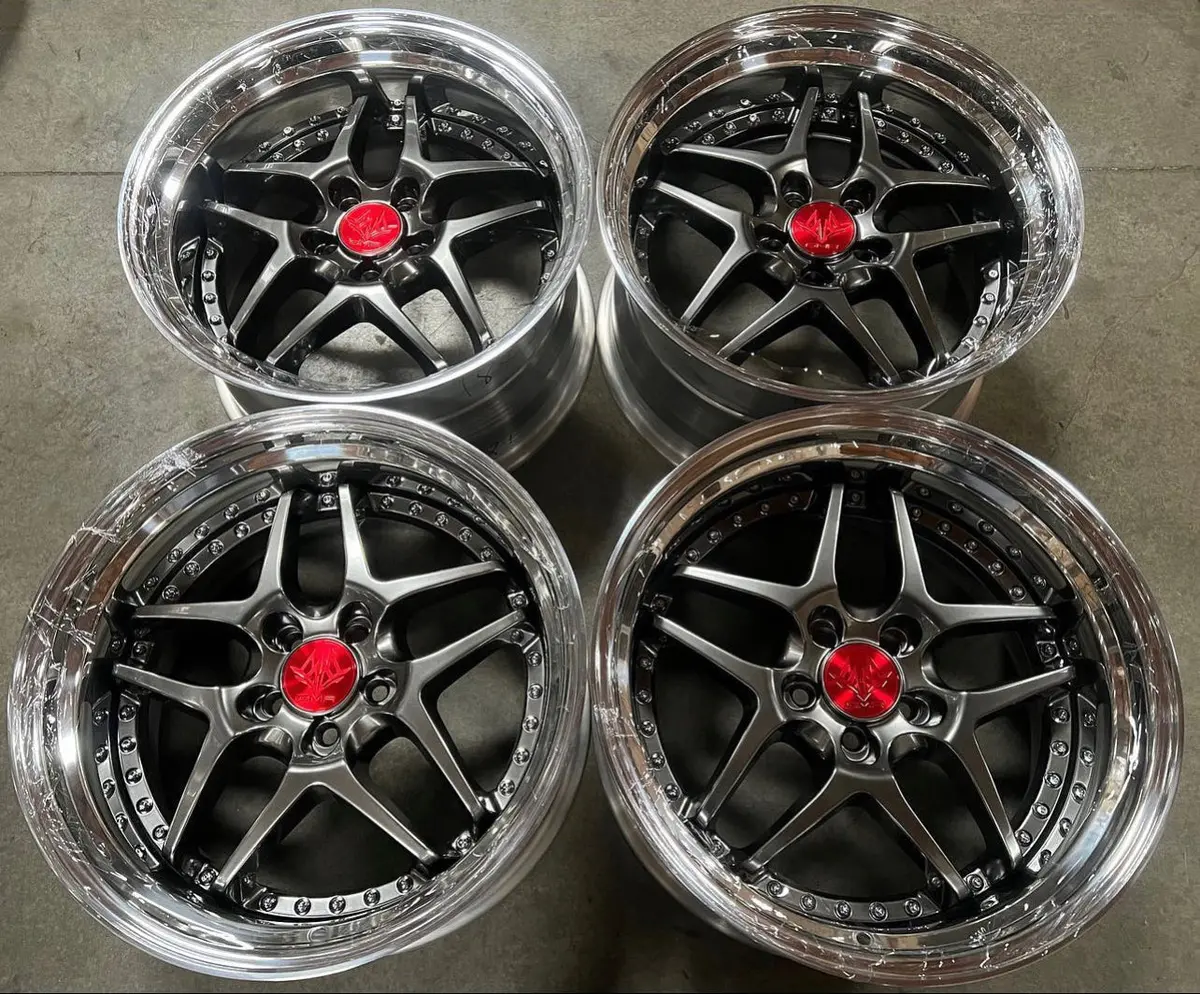 18-Inch GMR Evoke Step Titanium Black Alloy Wheels – 5x114.3 Bolt Pattern