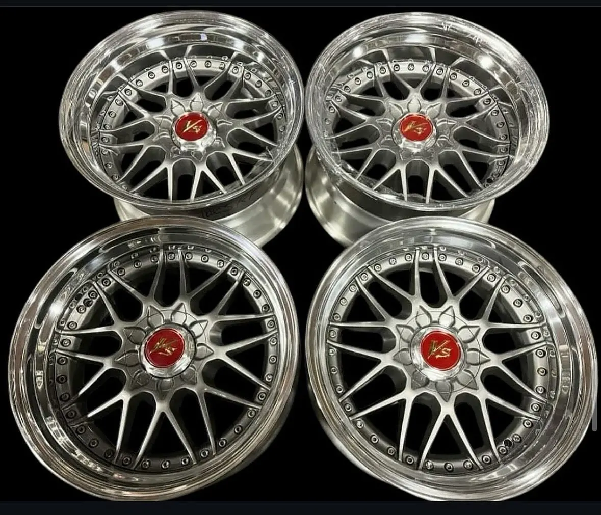 18-Inch Work VS-MX Step Forged Alloy Wheels – 4×114.3 & 5×114.3 Bolt Patterns – Matte Silver Finish