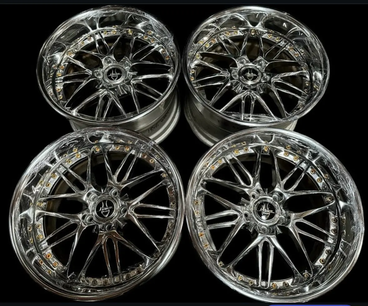 18-inch Weds Borphe alloy wheel in 5x114.3 bolt pattern featuring a sleek raw ceramic polish finish