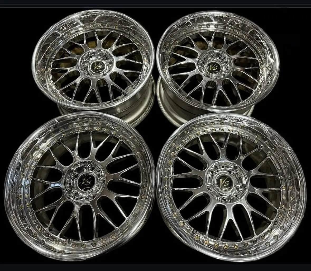 18-Inch Work VS-XX Polished Alloy Wheels with 5x114.3 Bolt Pattern