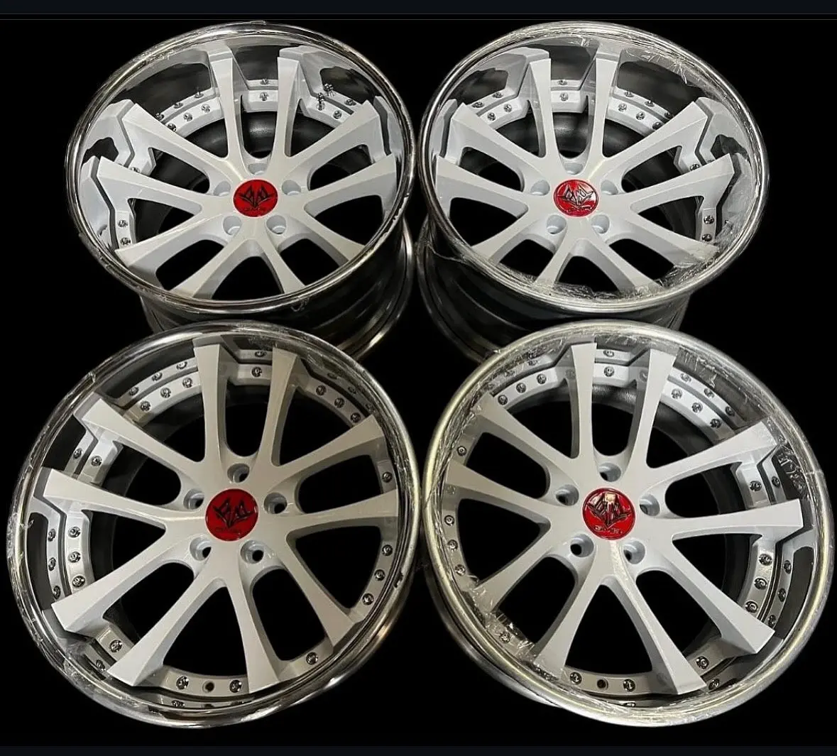 18-Inch GMR Paladin I Alloy Wheels – 5x114.3 Bolt Pattern, Staggered White Finish