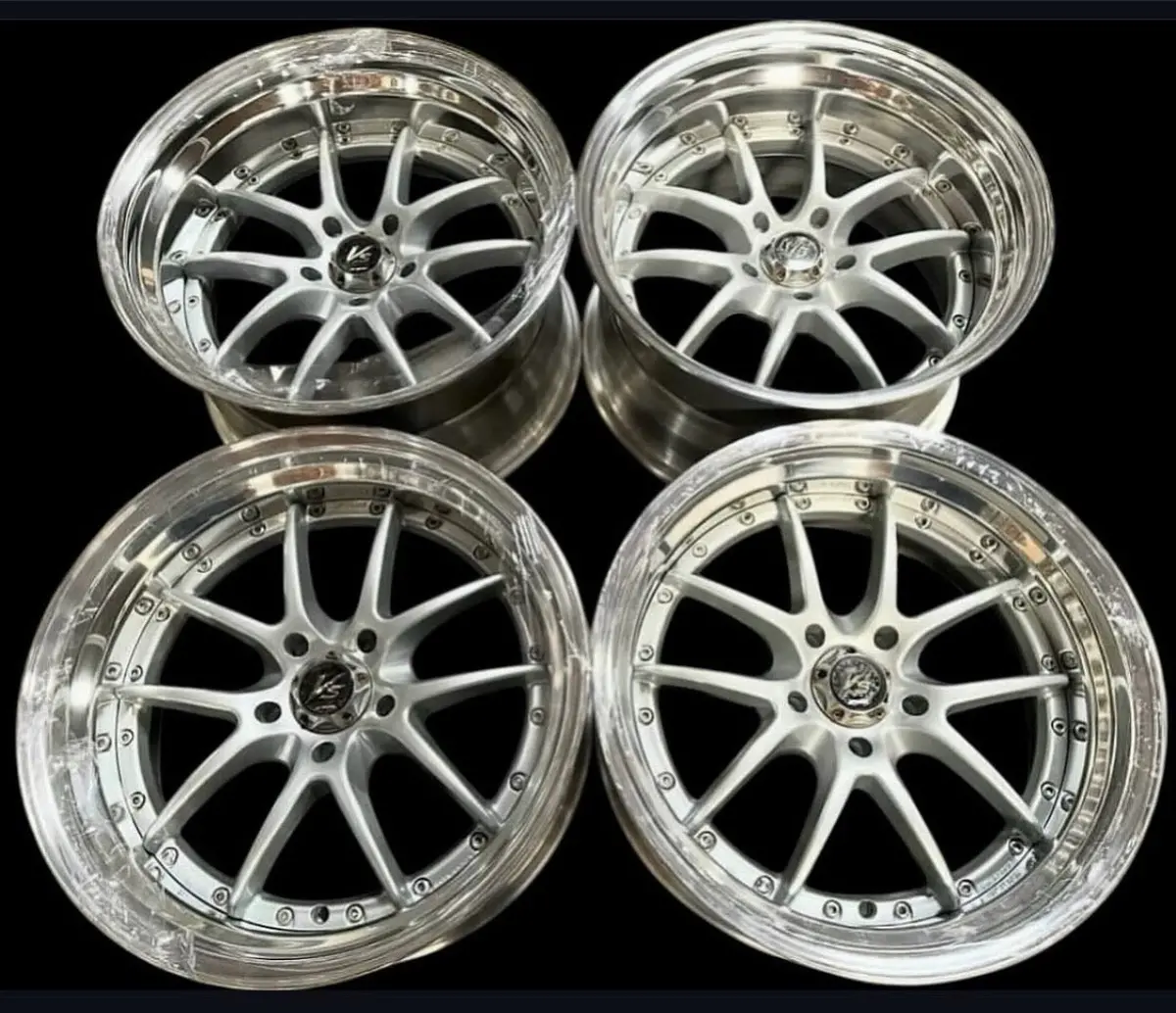 18" Work VS-SS Silver Alloy Wheels – 5x114.3 Bolt Pattern