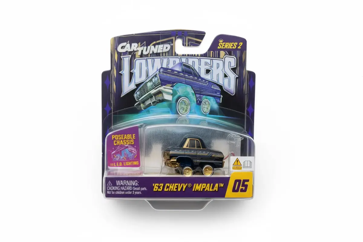 Cartuned™ 1:64 Lowriders Show Glow Series 2 8 Styles 2026 – L.E.D. Light Up Chassis Cars Are Sold Individualy. 8