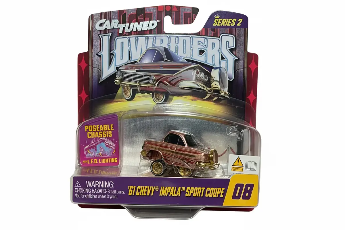 Cartuned™ 1:64 Lowriders Show Glow Series 2 8 Styles 2026 – L.E.D. Light Up Chassis Cars Are Sold Individualy. 8
