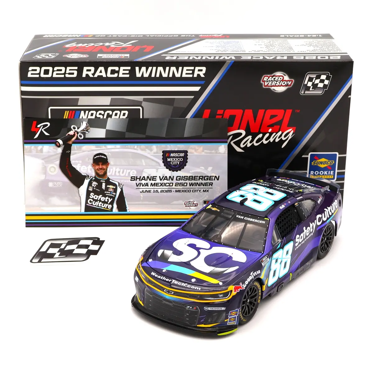 Shane Van Gisbergen 2025 Safety Culture Mexico City Win 1:24 Nascar Diecast 1