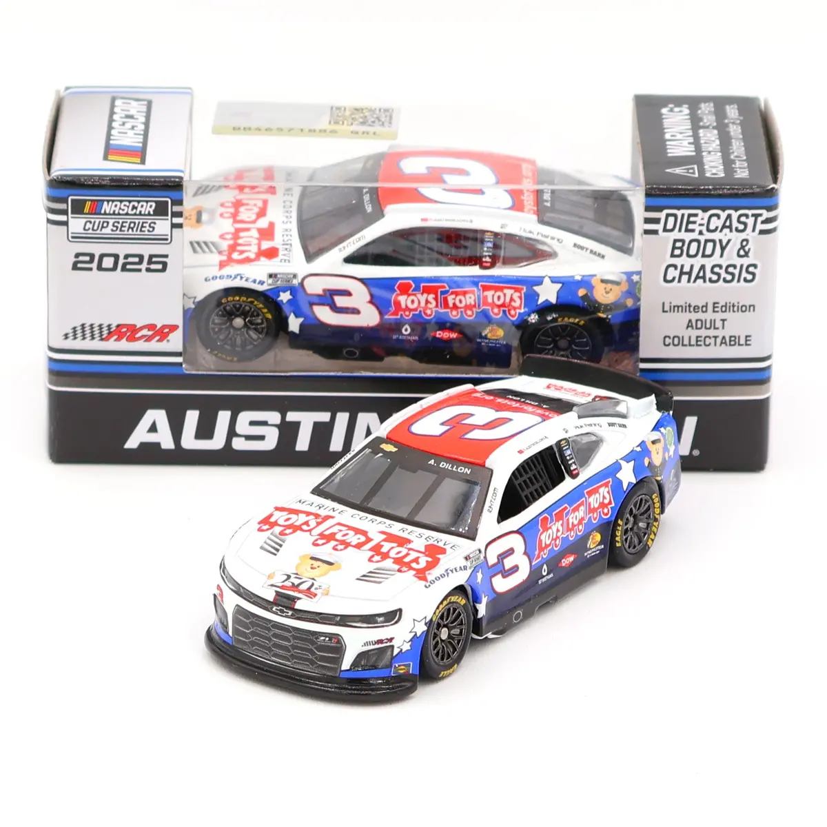 Austin Dillon 2025 Toys For Tots 1:64 Nascar Diecast 1