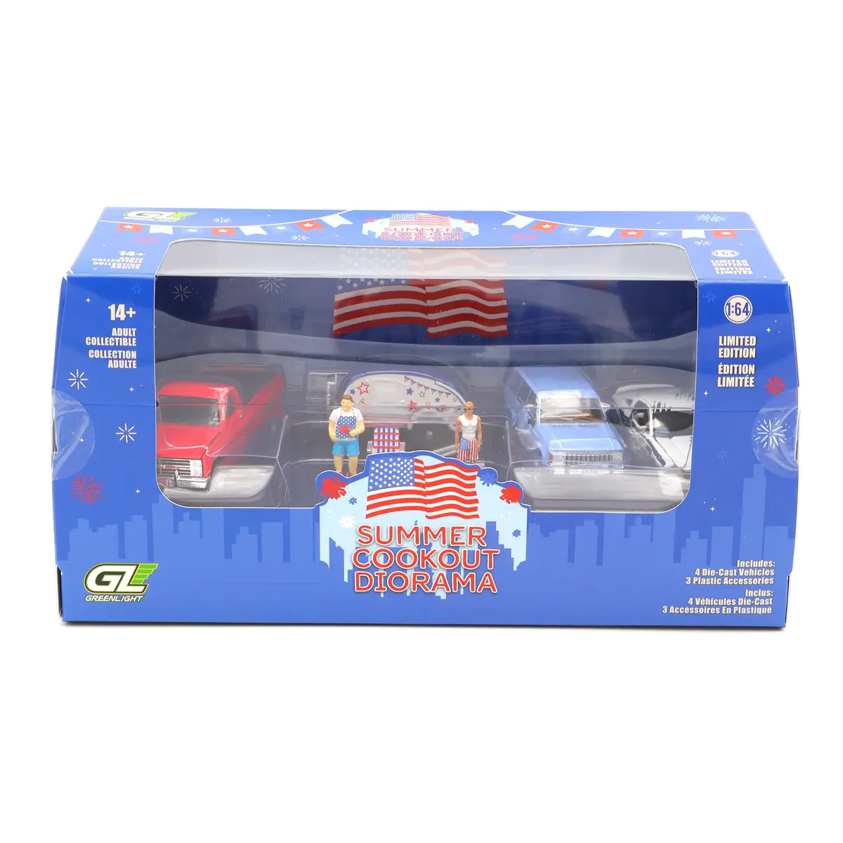 Summer Cookout Diorama Chevrolet Jeep Ford Mustang 1:64 Diecast 1