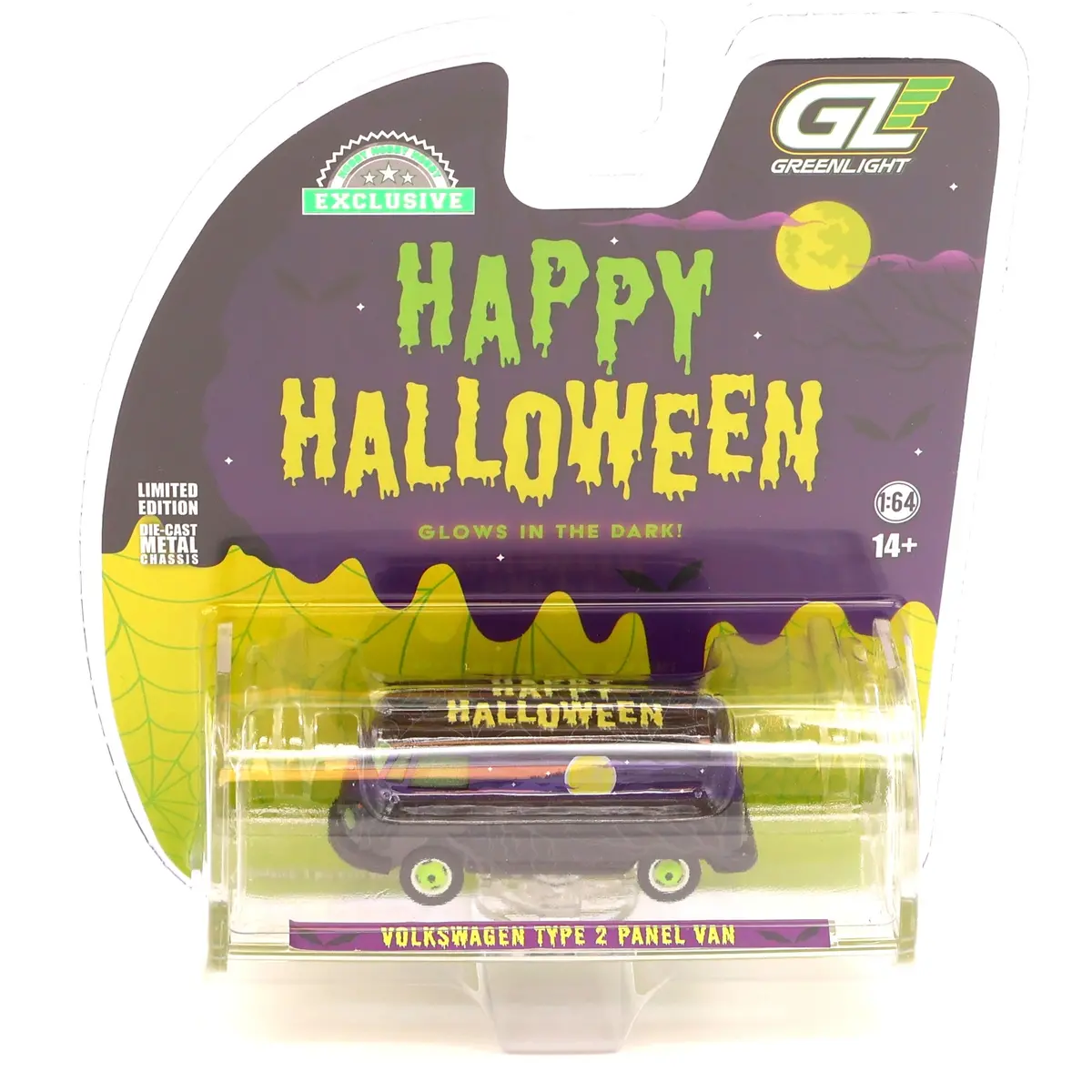 Volkswagen Type 2 Panel Van Halloween 2025 Glow In The Dark 1:64 Diecast Hobby Exclusive 1