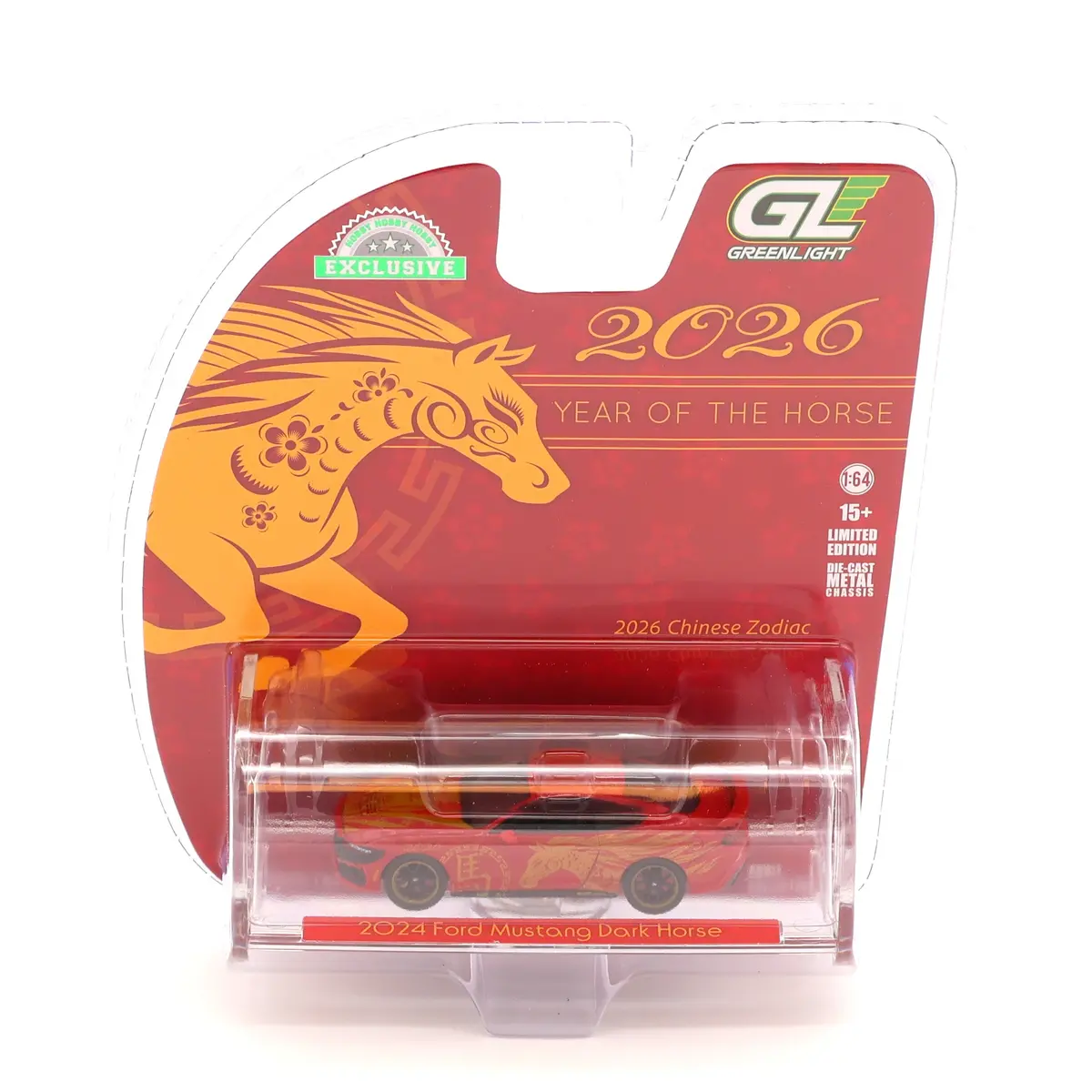 2024 Ford Mustang Dark Horse Chinese Zodiac 2026 1:64 Diecast Hobby Exclusive 1
