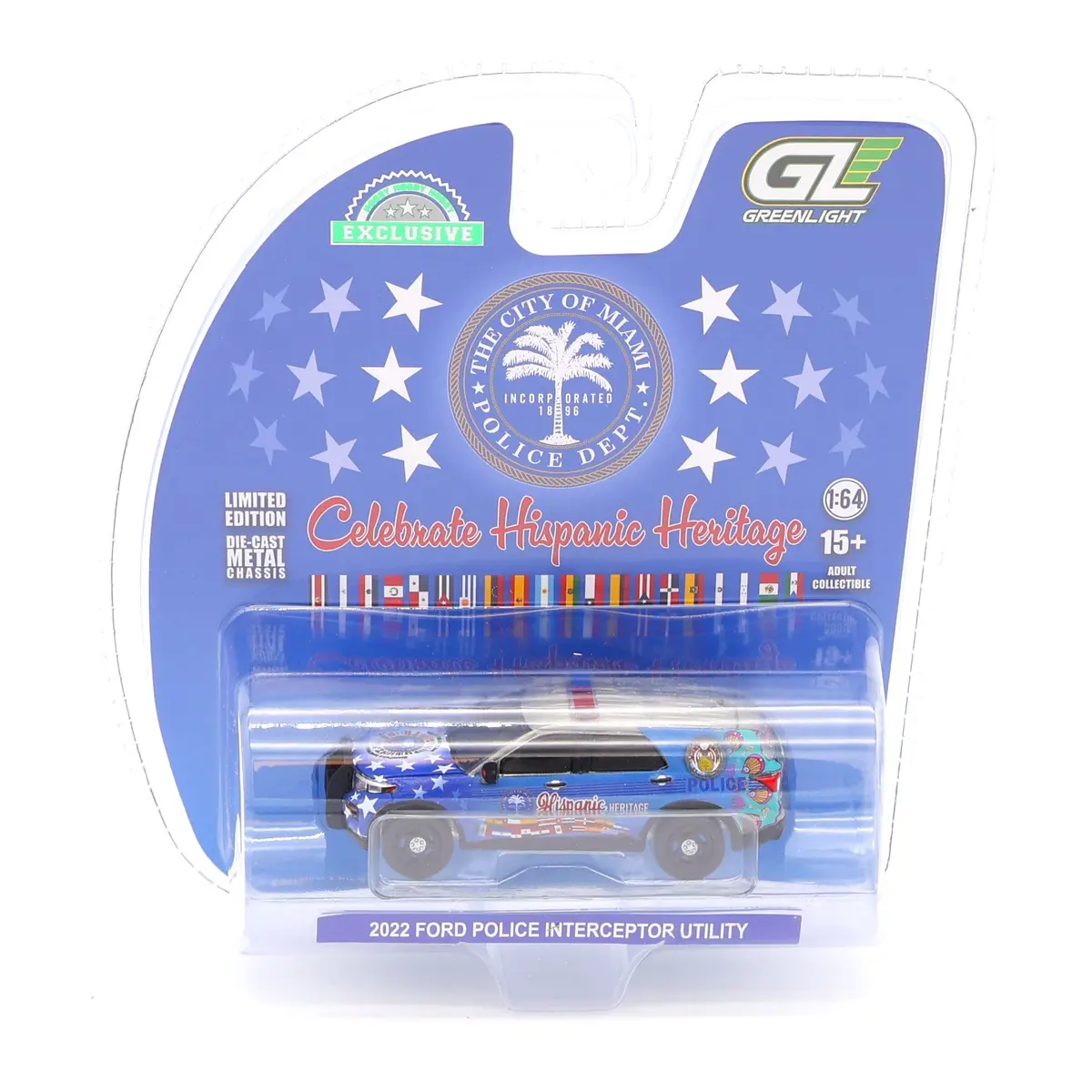 Raw Chase 2022 Ford Police Interceptor Utility Miami Police Department 1:64 Diecast 1