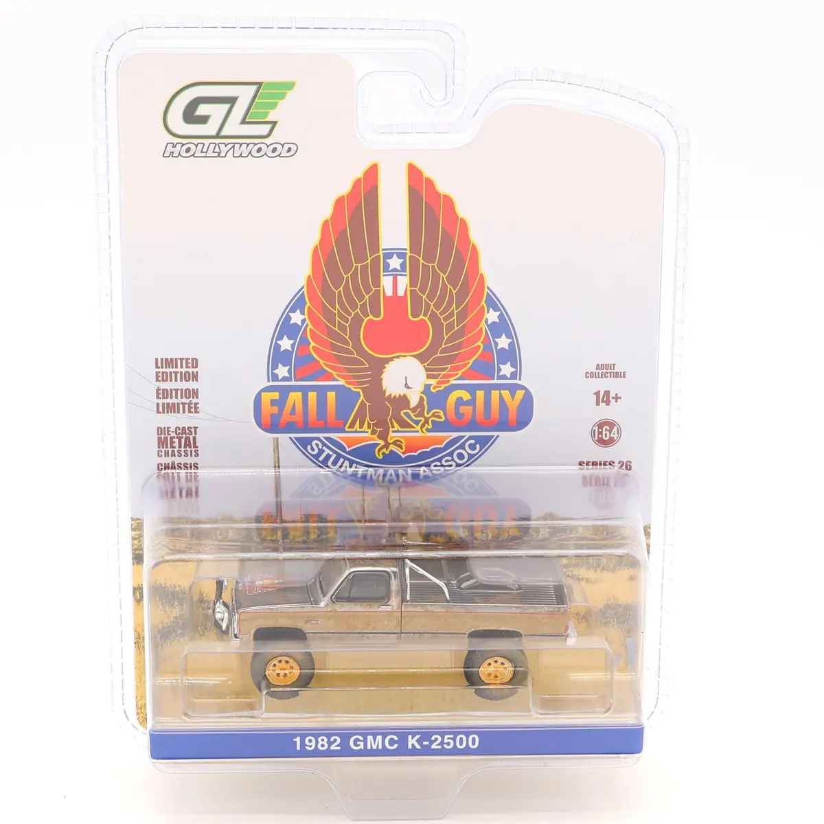 Chrome Chase 1982 Gmc K-2500 Sierra Grande Weathered Version Fall Guy 1:64 Diecast 1