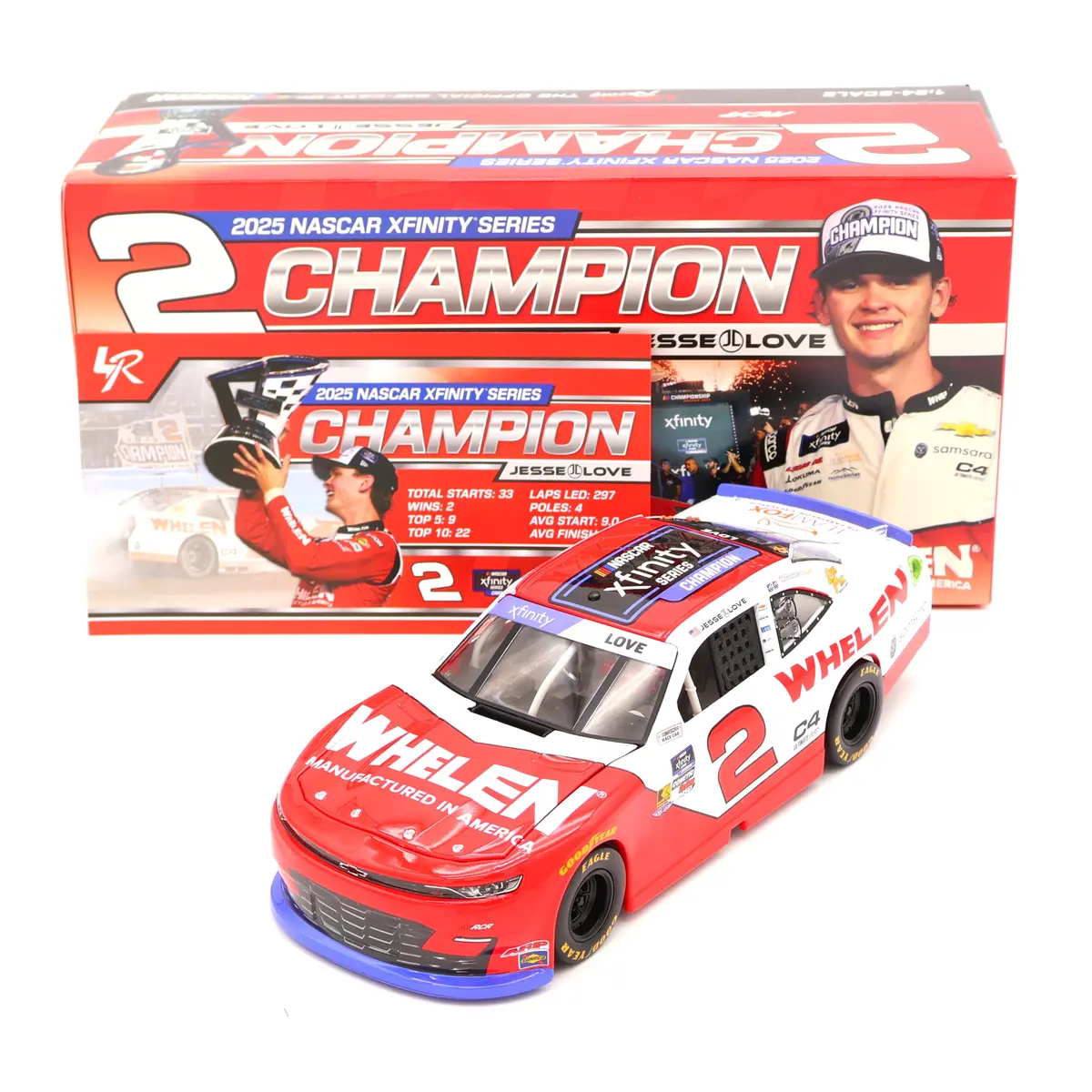 Jesse Love 2025 Whelen Xfinity Series Champion 1:24 Nascar Diecast 1