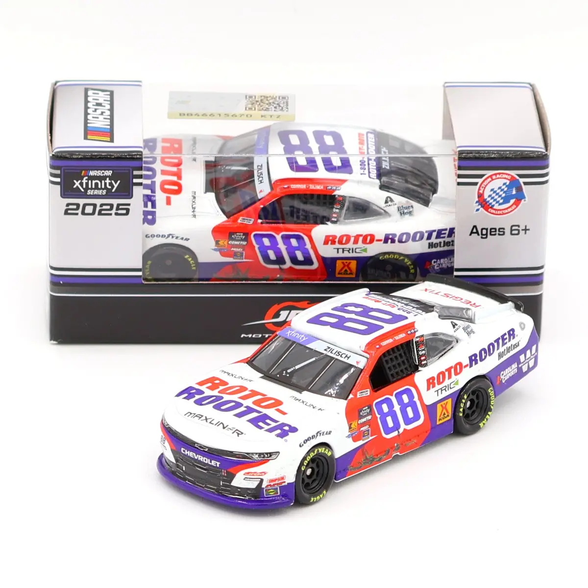 Connor Zilisch 2025 Roto-Rooter Sonoma Win 1:64 Nascar Diecast 1