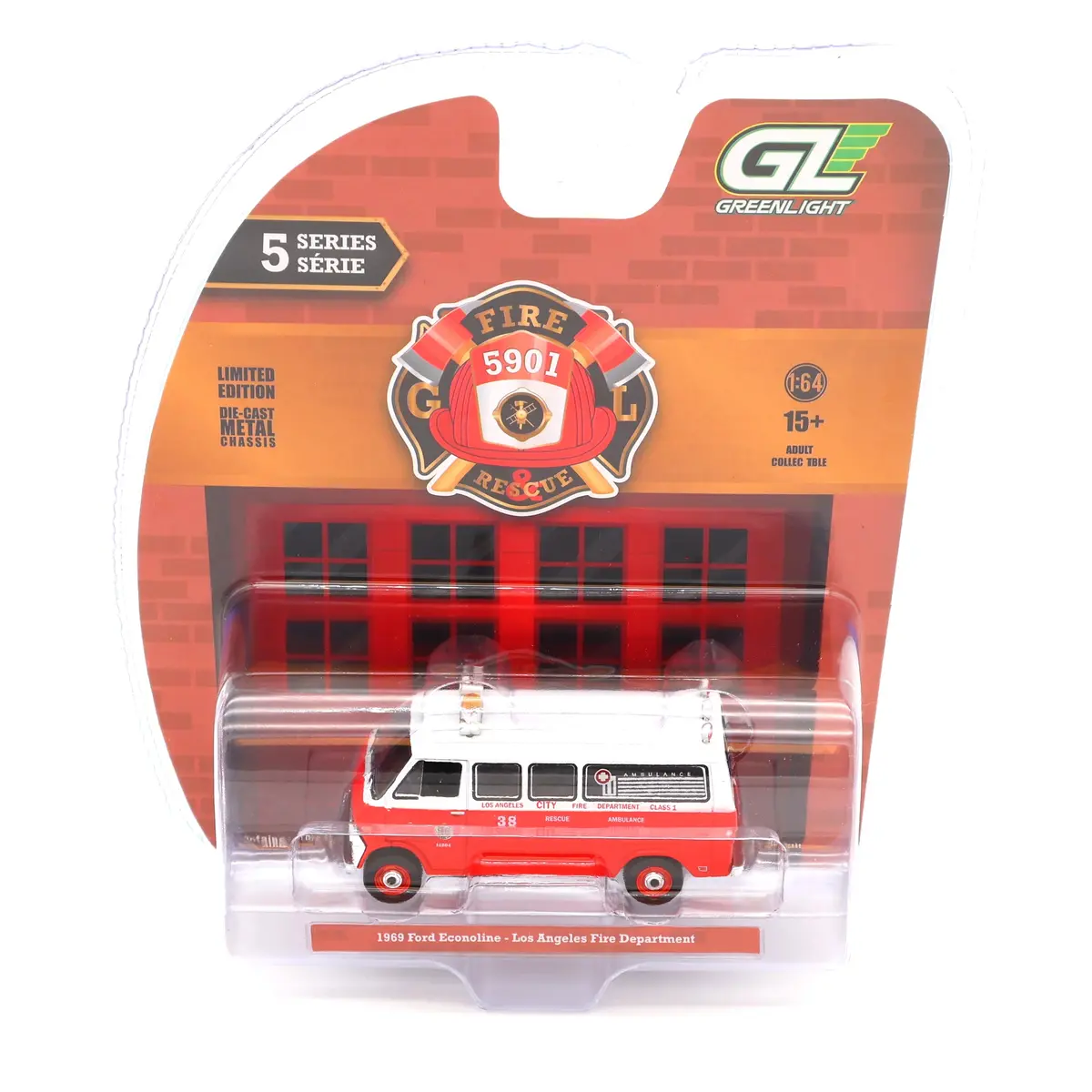 1969 Ford Econoline Ambulance 1:64 Diecast Fire & Rescue Series 5 1