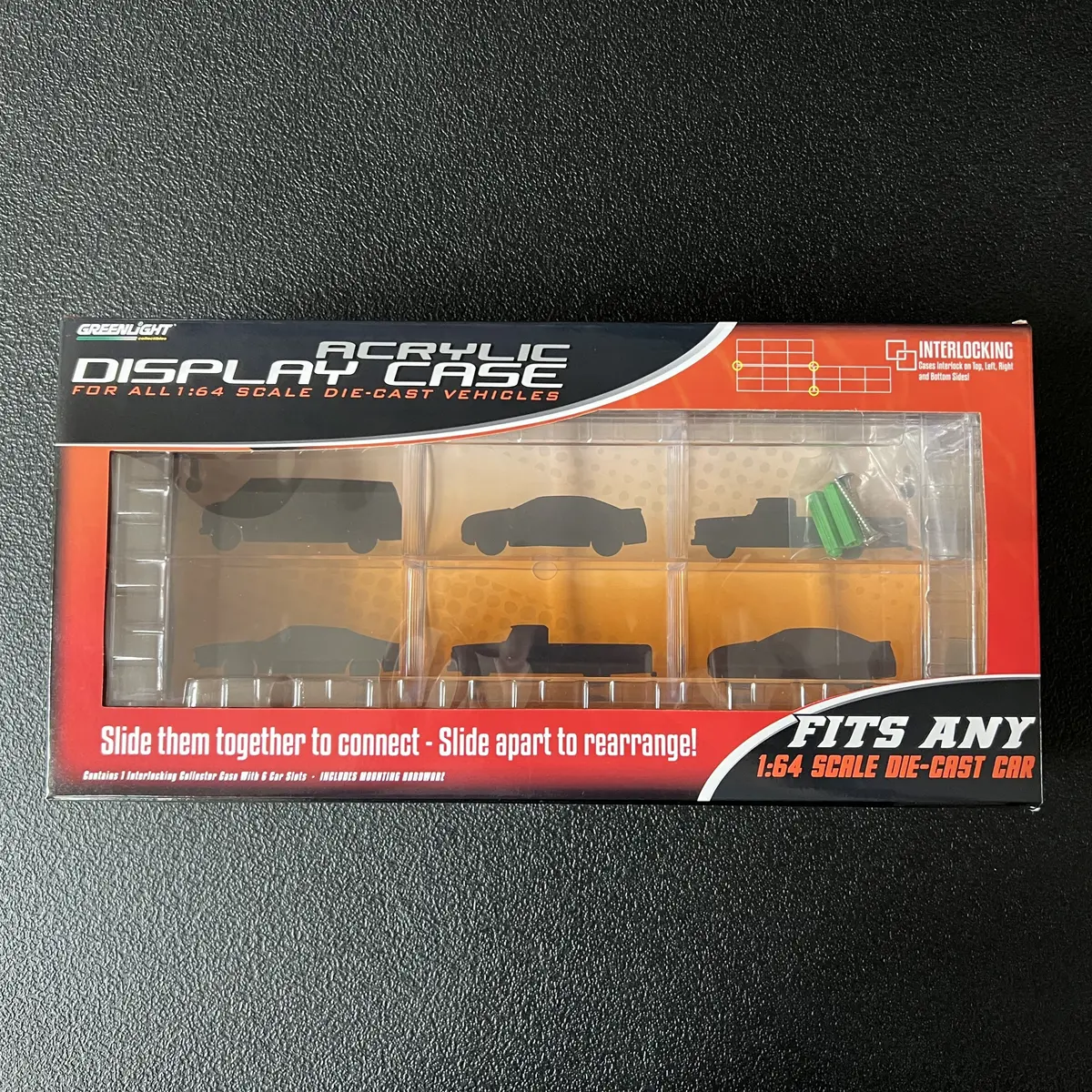 6-Car Connecting Acrylic Case 1:64 Scale Display 1
