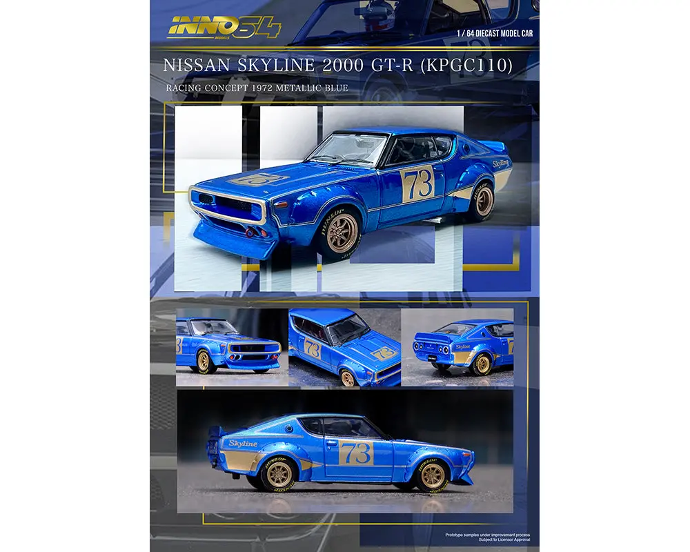 Inno64 1/64 Nissan Skyline 2000 Gt-R (Kpgc110) Racing Concept 1