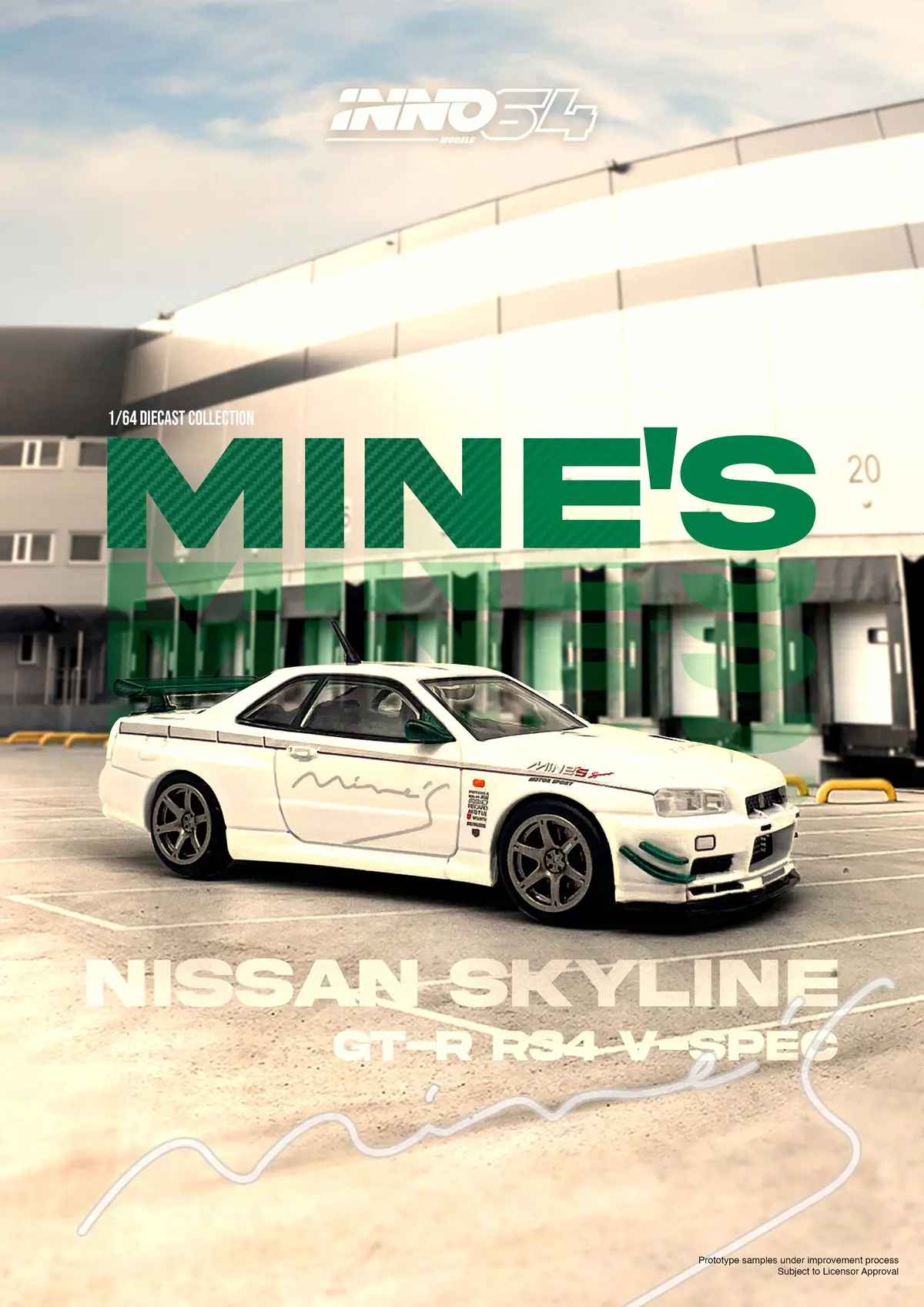 Inno64 1/64 Nissan Skyline Gt-R (R34) V-Spec Tuned By "Mine's" 1