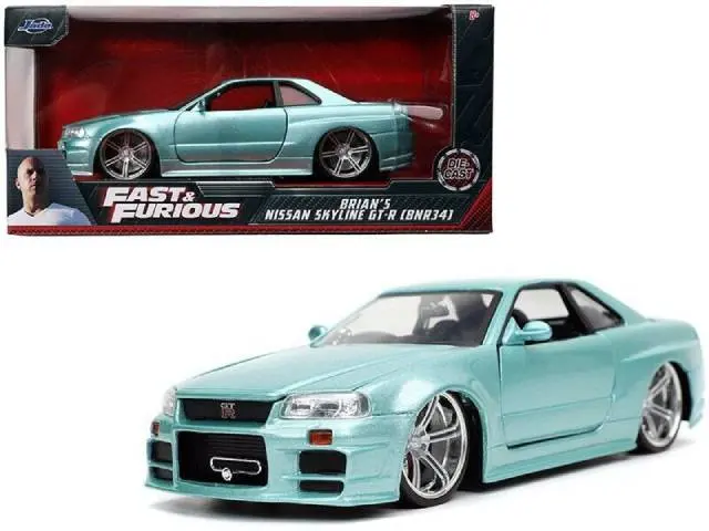Jada 1/24 Brian's Nissan Skyline Gt-R (Bnr-34) 1