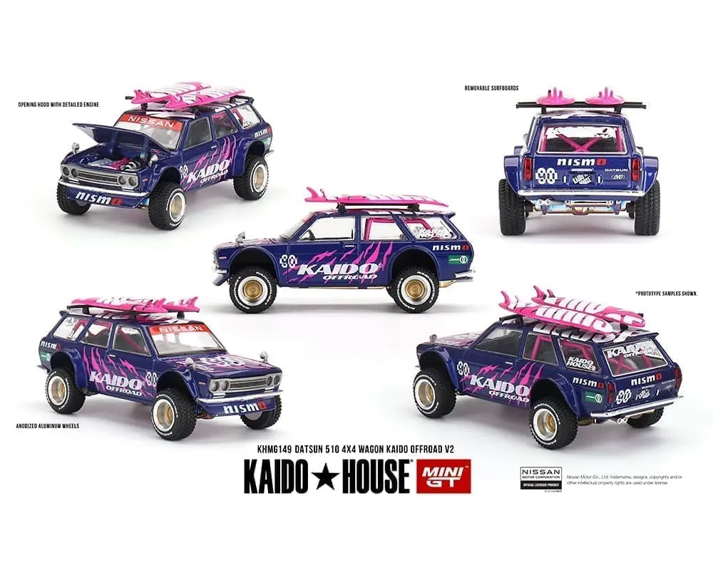 Kaido House  1:64 Datsun 510 4×4 Wagon Kaido Offroad V2 – Purple 1