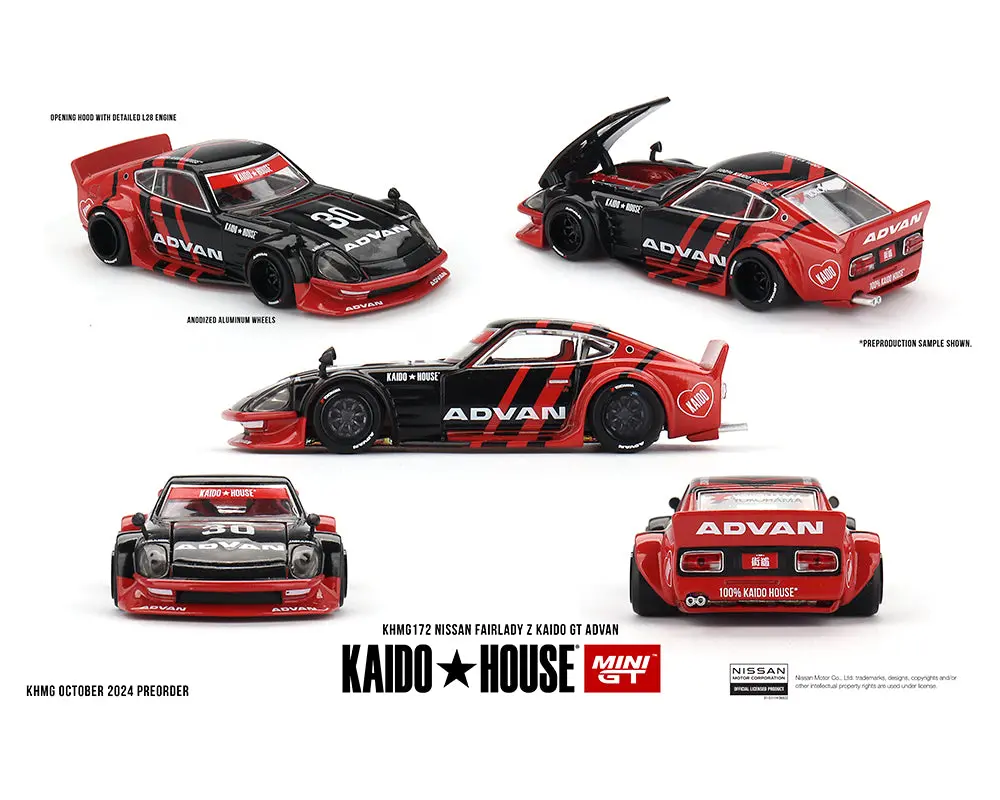 Kaido House X Mini Gt 1:64 Nissan Fairlady Z Kaido Gt Advan 1