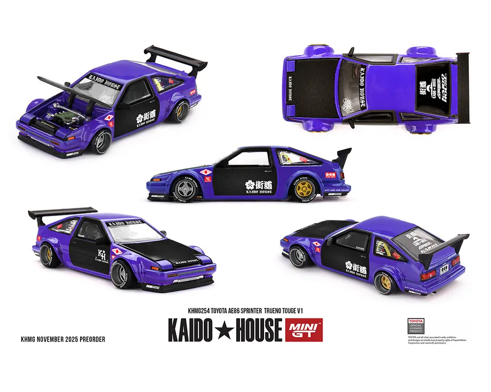 (Coming Soon) Kaido House X Mini Gt 1:64 Toyota Ae86 Sprinter Trueno Touge V1- Blue 1