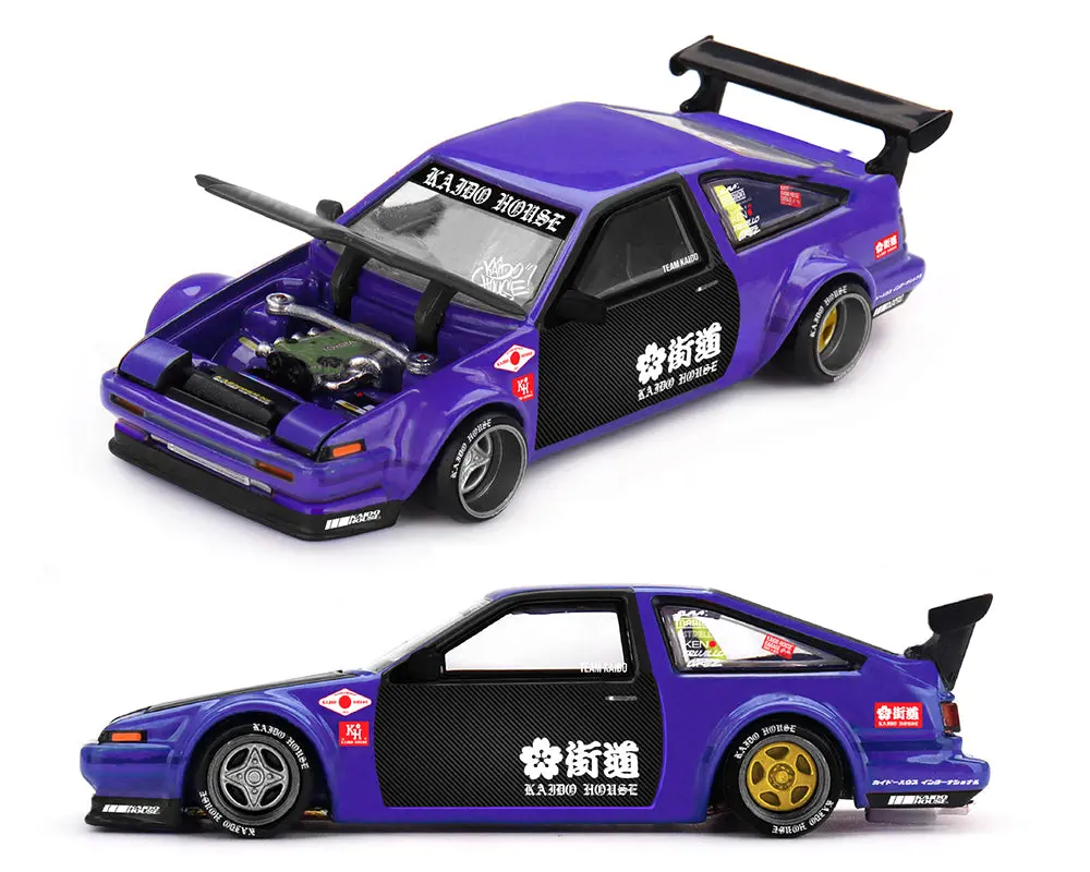 (Coming Soon) Kaido House X Mini Gt 1:64 Toyota Ae86 Sprinter Trueno Touge V1- Blue 2
